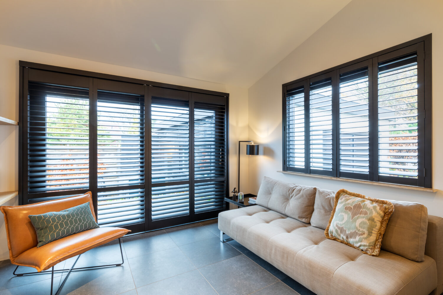 Nettoyez des shutters noirs