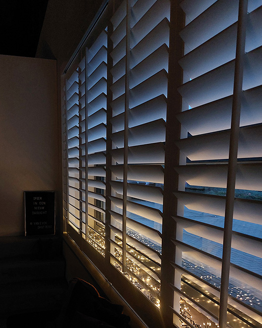 Shutters met sfeerverlichting kerst