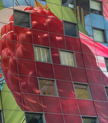 Shutters in markthal Rotterdam