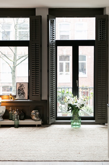 Stijlvolle shutters in woning Amsterdam