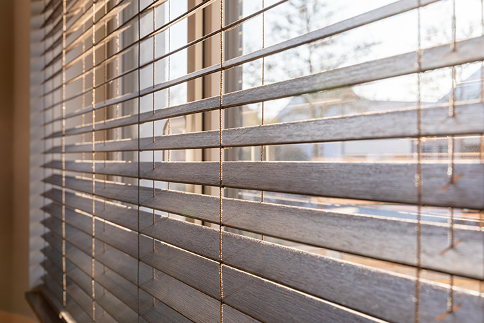 Houten blinds met ladderband