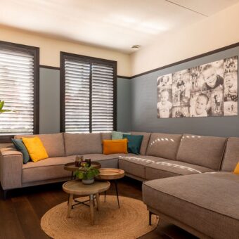 Woonkamer in retro stijl