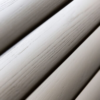 Offwhite shutters met lichte houtnerf