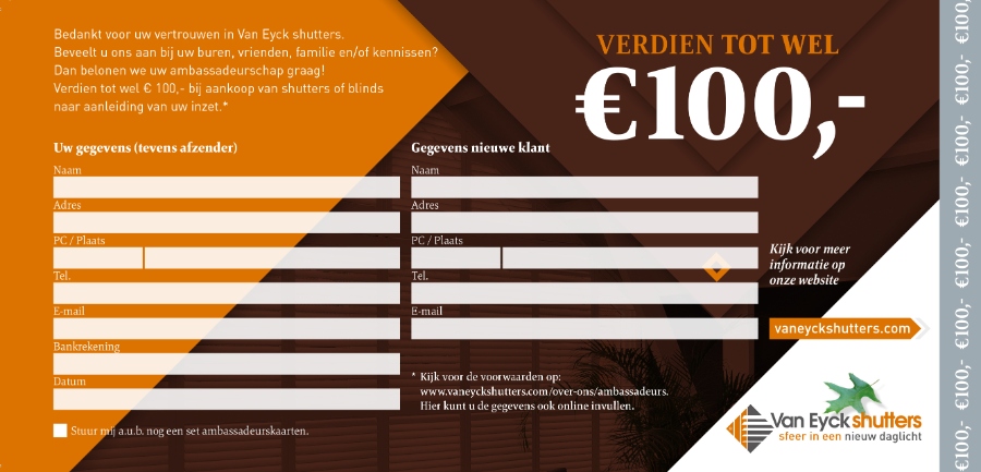 Voorwaarden Ambassadeurs Van Eyck shutters