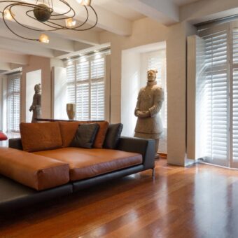Shutters in eclectische woonstijl