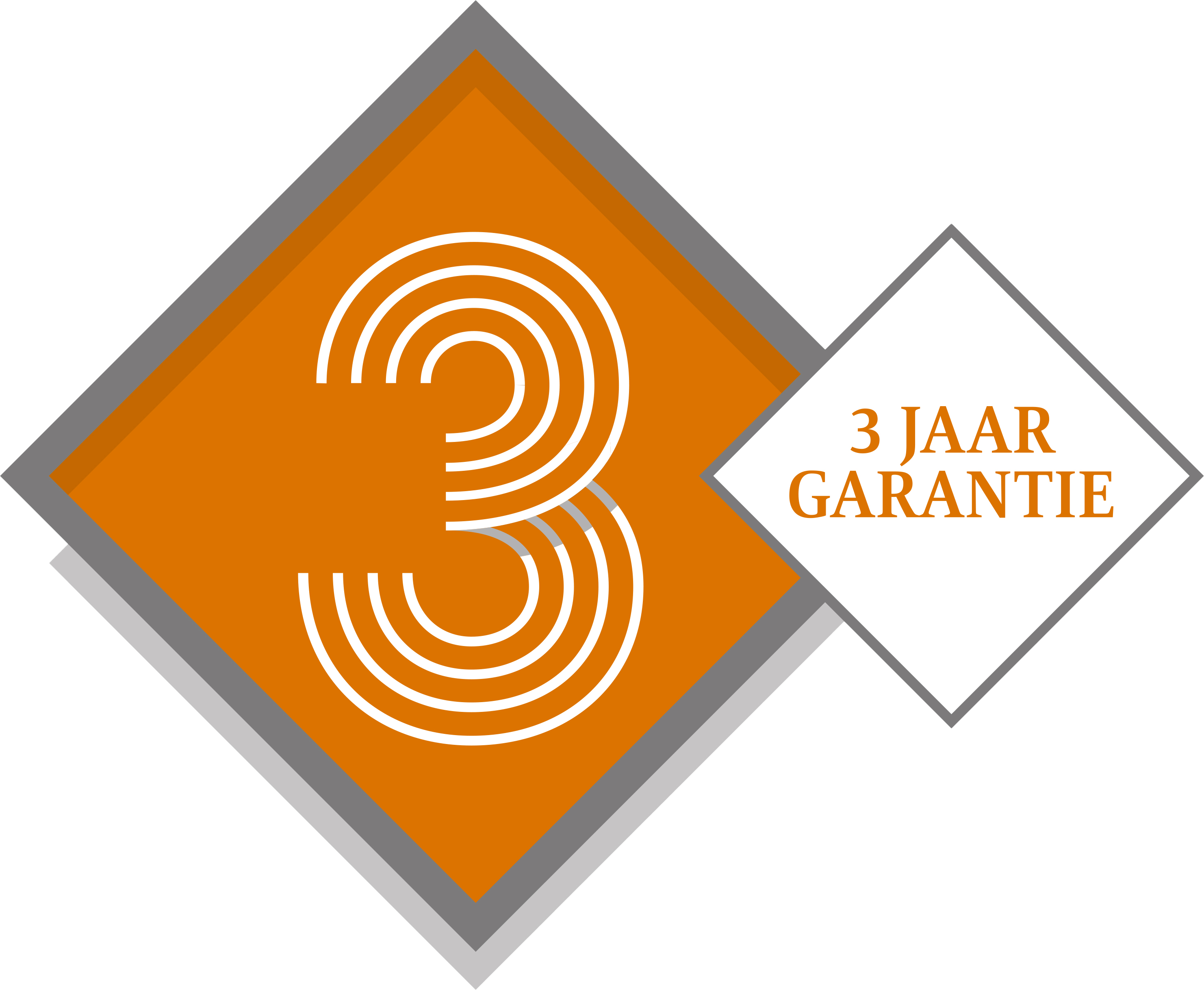 3 jaar garantie logo Van Eyck blinds